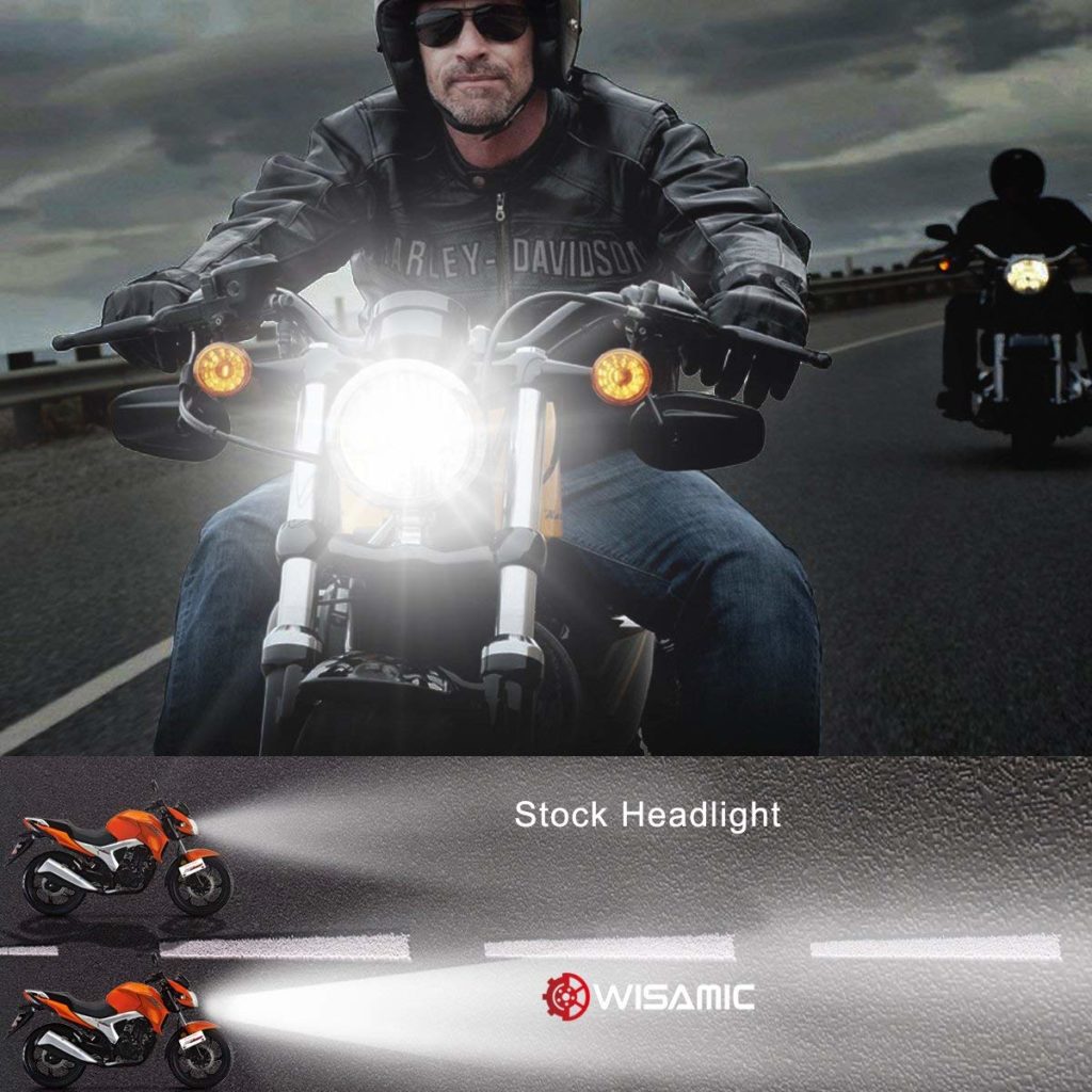 Wisamic 5-3/4" 5.75" LED Headlight - Best Motorcycle Headlight